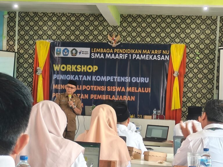 SMA Maarif 1 Pamekasan Gelar Pelatihan Pembelajaran Mendalam, Hadirkan Pengawas Pembina Sebagai Pemateri